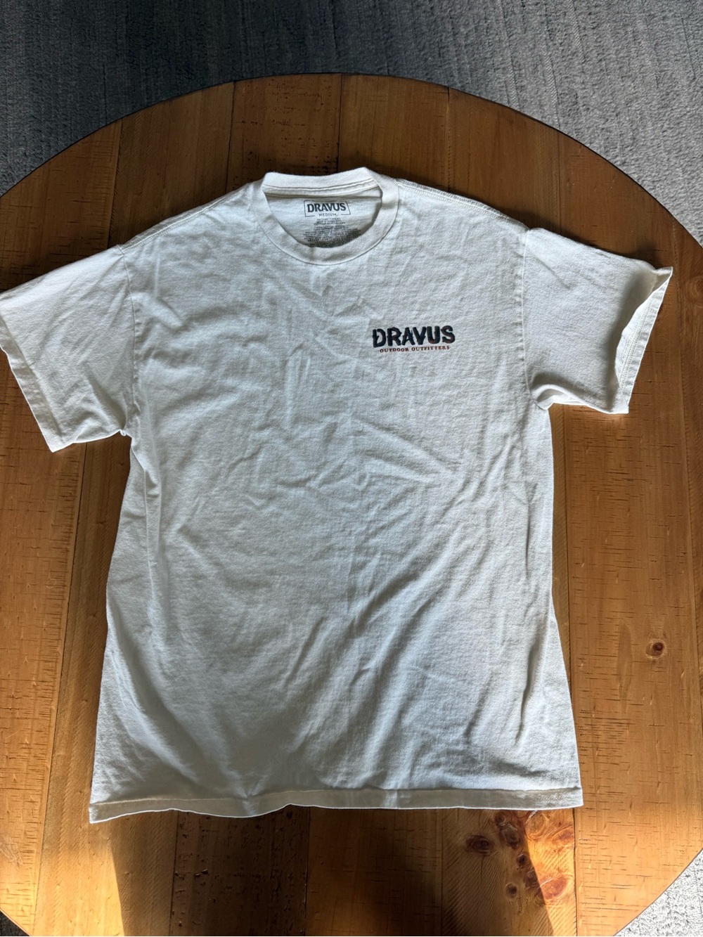 Dravus Men's White Logo Short Sleeve Tee